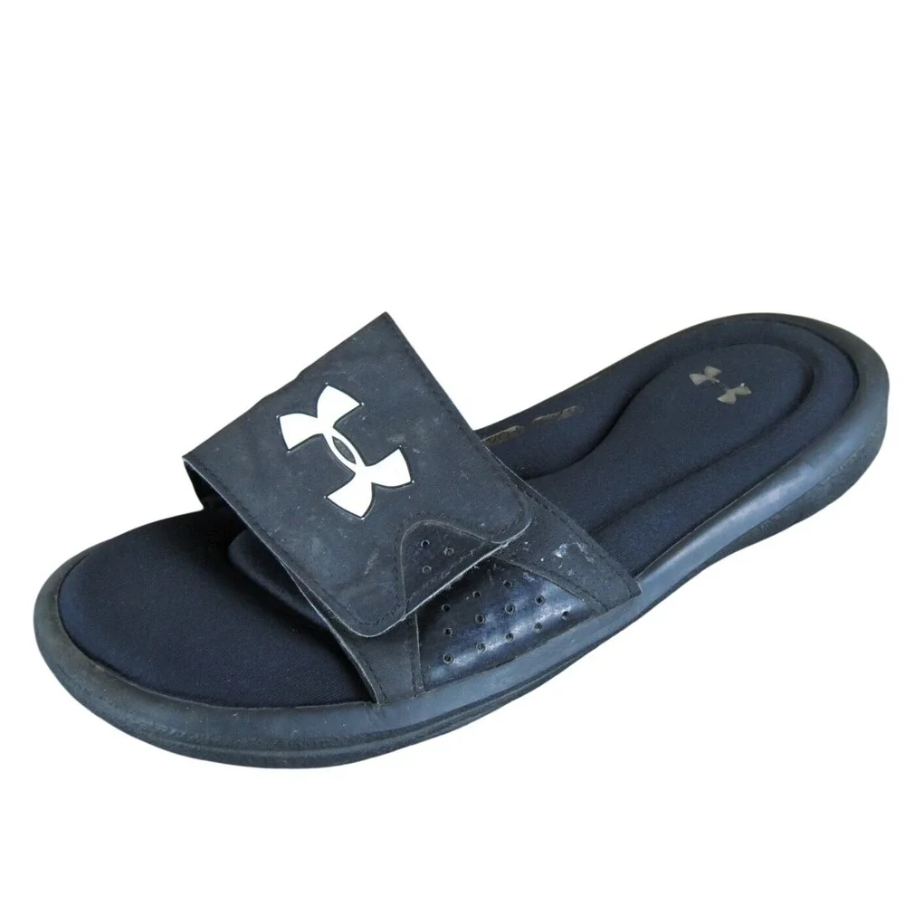 Under Armour Men's  Slide Black Synthetic Size 8‎ Medium  Used 2025